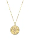Tanya Farah 18k Yellow Gold Tree Of Life Diamond Necklace In Gold