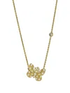 Tanya Farah 18kt Yellow Gold Butterfly Diamond Necklace In Gold