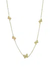 Tanya Farah 18kt Yellow Gold Five Station Diamond Necklace In Gold