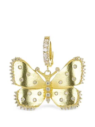 Tanya Farah Large Butterfly Enhancer Diamond Pendant In Gold