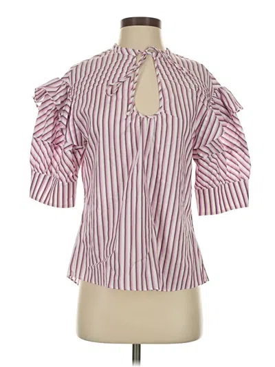 Pre-owned Tanya Taylor 3/4 Sleeve Blouse In Pink