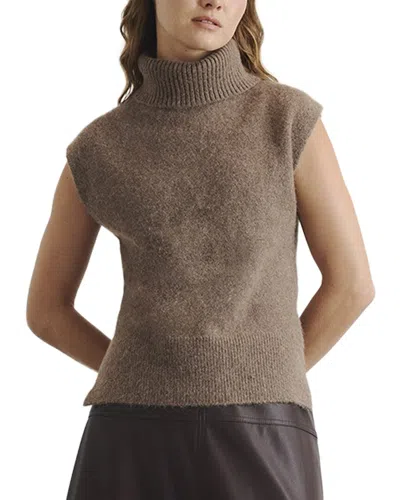 Tanya Taylor Aaron Alpaca-blend Top In Brown