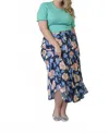 Tanya Taylor Allura Midi Skirt - Plus In Navy In Blue