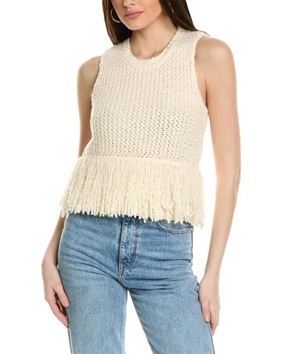 Tanya Taylor Amance Knit Top In White