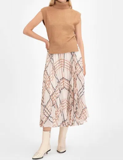Tanya Taylor Angelica Skirt In Cream/caramel Multi