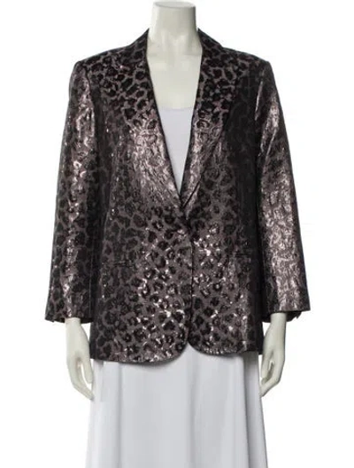 Pre-owned Tanya Taylor Animal Print Blazer
