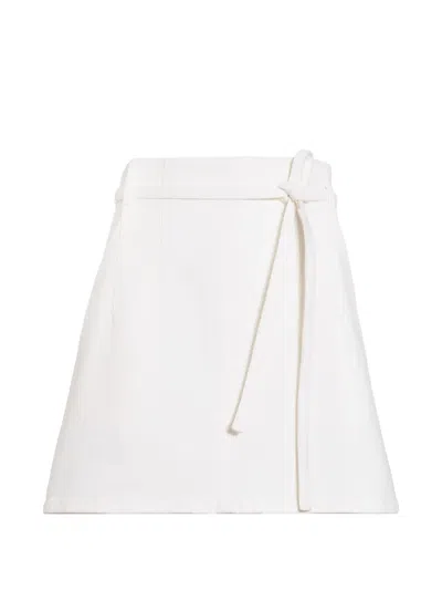 Tanya Taylor Annika Side-tie Skirt In White