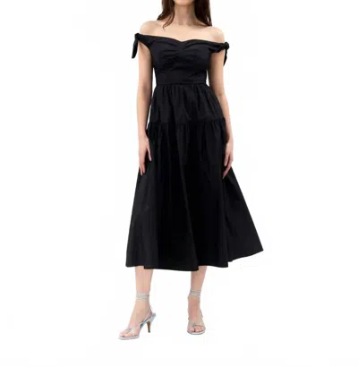 Tanya Taylor Ashland Sweetheart Neckline Dress In Black