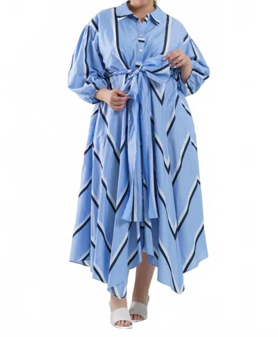 Tanya Taylor Azaria Maxi Dress - Plus Size In Oxford Blue