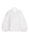 Tanya Taylor Balloon-sleeve Blouse In White