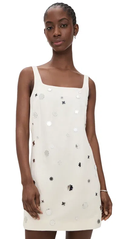 Tanya Taylor Barton Mirror Dress Cream In White