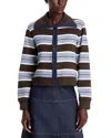 Tanya Taylor Bronwyn Button Up Jacket In Multi