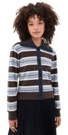 Tanya Taylor Bronwyn Button Up Jacket In Gray