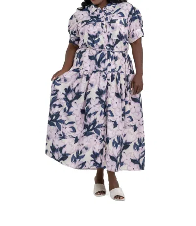 Tanya Taylor Carrington Dress - Plus In Lilac In Blue