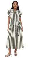Tanya Taylor Carrington Midi Dress In Fern Ivory