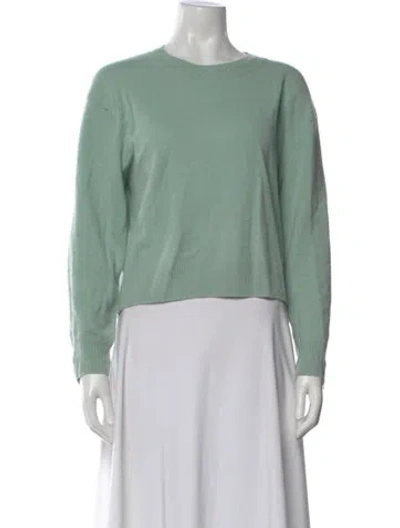 Pre-owned Tanya Taylor Cashmere Crew Neck Sweater In Green