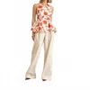 Tanya Taylor Celeste Top Cream/tomato In Neutral