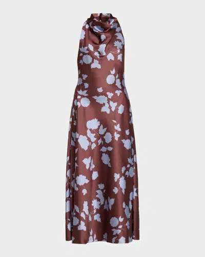 Tanya Taylor Celinda Floral Maxi Dress In Brown