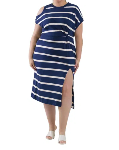 Tanya Taylor Charlie Dress - Plus In Navy In Blue