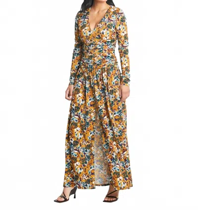 Tanya Taylor Ciara Maxi Dress In Turmeric In Multi
