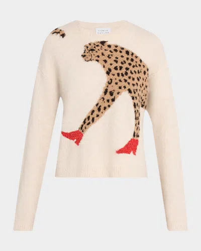 Tanya Taylor Cindy Cheetah Print Sweater In Neutral