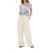 Tanya Taylor Claudette Top In Blue/optic White In Blue