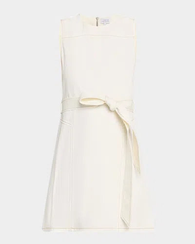Tanya Taylor Claudia Belted Denim Mini Dress