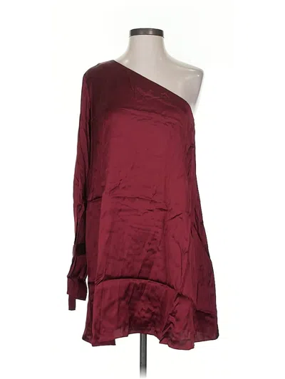 Pre-owned Tanya Taylor Cocktail Dress In Burgundy