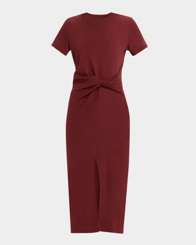 Tanya Taylor Cody Short-sleeve T-shirtdress In Brown