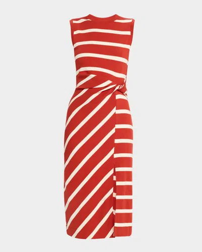 Tanya Taylor Cody Sleeveless Striped Midi Dress