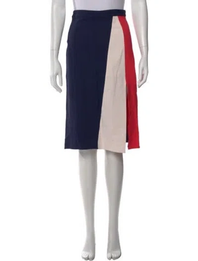 Pre-owned Tanya Taylor Colorblock Pattern Knee-length Skirt In Neutral