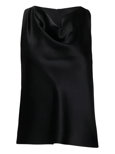 Tanya Taylor Cowl Blouse In Black