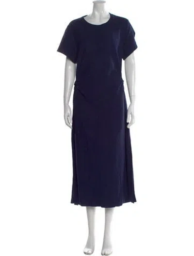 Pre-owned Tanya Taylor Crew Neck Long Dress W/ Tags In Blue