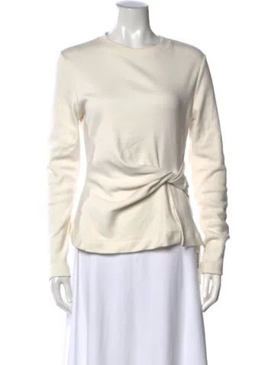 Pre-owned Tanya Taylor Crew Neck Long Sleeve Top In Yellow