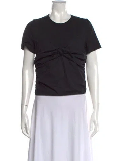 Pre-owned Tanya Taylor Crew Neck Short Sleeve T-shirt In Black