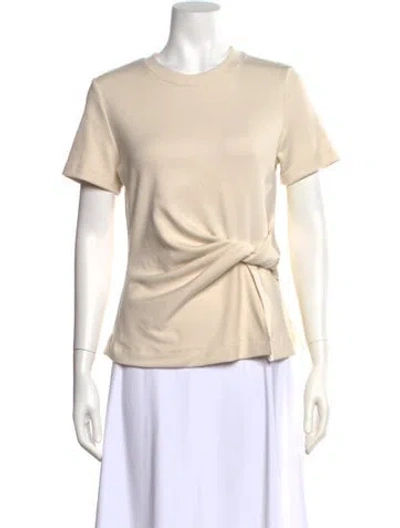 Pre-owned Tanya Taylor Crew Neck Short Sleeve T-shirt In Neutral