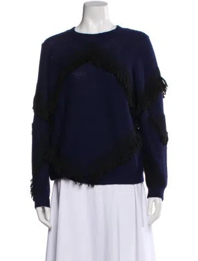 Pre-owned Tanya Taylor Crew Neck Sweater In Blue