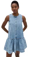 Tanya Taylor Cynthia Dress Light Indigo Blue In Light Indigo Blue