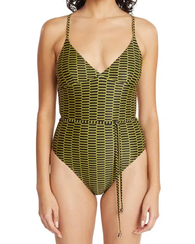 Tanya Taylor Dahlia One-piece In Green