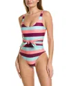 Tanya Taylor Daphne Striped One-piece Swimsuit In Pink