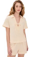Tanya Taylor Darcy Top Cream In Cream