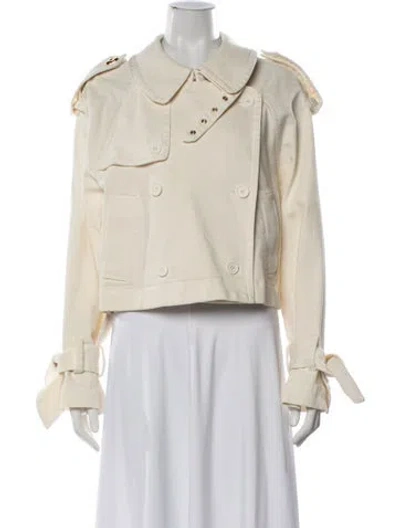 Pre-owned Tanya Taylor Denim Jacket W/ Tags In White