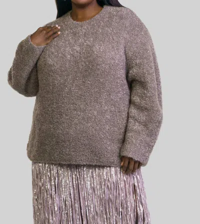 Tanya Taylor Dutton Knit Sweater In Sparrow Grey In Multi