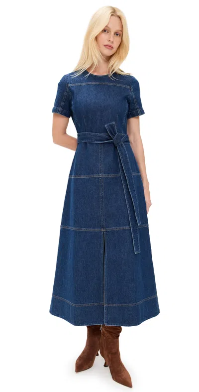 Tanya Taylor Ella Dress Classic Indigo Blue