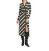 Tanya Taylor Ellicot Dress In Army/chalk In Green