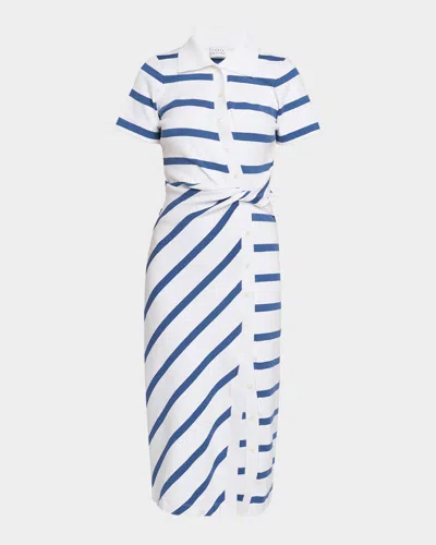 Tanya Taylor Ellicot Stripe Short-sleeve Shirtdress In Multi