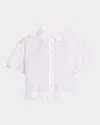 Tanya Taylor Elza Puff-sleeve Top In White