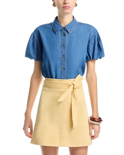 Tanya Taylor Elza Top In Blue