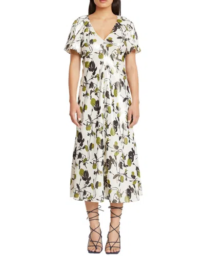 Tanya Taylor Evette Silk-blend Mini Dress In White