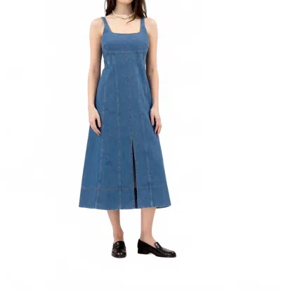 Tanya Taylor Felicity Dress In Med Indigo In Blue
